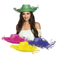 Hoed Carribean Stro Kleur