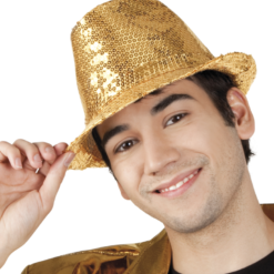Gleufhoed Pailletten Goud