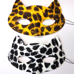 Oogmasker Kat Gevlekt – Zwart/wit Of Geel/bruin