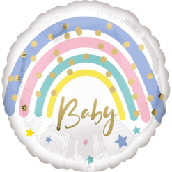 Folieballon Baby Pastel Regenboog 43cm