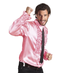 Disco Ruche Blouse Licht Roze – XXL