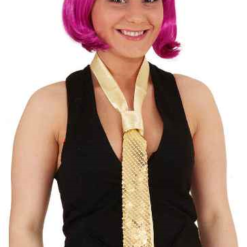 Stropdas Pailletten Goud