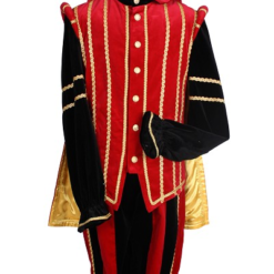 Pietpak Fluweel Marbella Rood/zwart