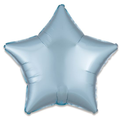 Folieballon Ster Satin Pastelblauw 48cm