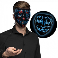 Masker Met LED Killer Smile Blauw