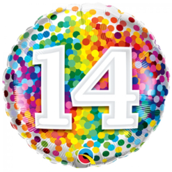Folieballon Confetti Rainbow 14 46cm