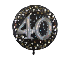 Folieballon Sparkling 3d 40 Jaar