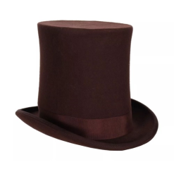 Hoge Hoed Wolvilt Extra Hoog Bruin