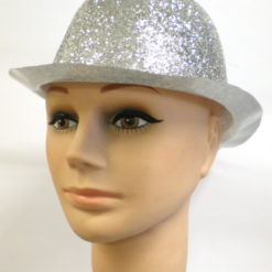 Bolhoed Plastic Glitter Zilver