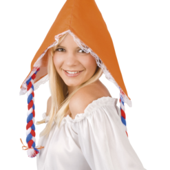 Boerinnekapje Oranje Met Vlechten