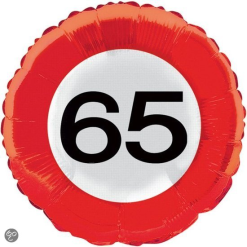 Folieballon Verkeersbord 65 45cm