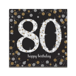 Servetten 80 Sparkling Gold