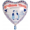 Folieballon Welkom Thuis Delfts Blauw