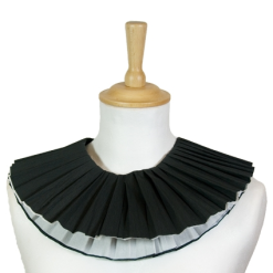 Pieten Kraag Crepepapier 3 Lagen Zwart-wit