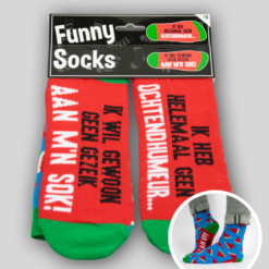 Funny Socks “ik Heb Helemaal Geen Ochtendhumeur, Ik Wil Gewoon Geen Gezeik Aan M’n Sok”