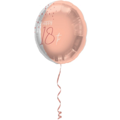 Folieballon Elegant Lush Blush 18 Jaar 45cm