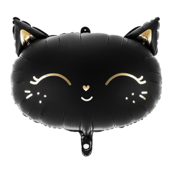 Folieballon Poes Zwart 48cm X 36cm