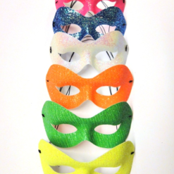 Oogmasker Rond Voorgevormd Glitter – Wit