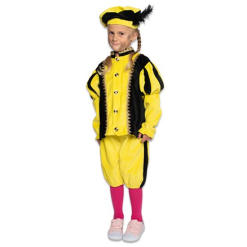 Pietenpak Kind Fluweel Oker-zwart – 116