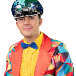 Burning Man Hoed Reversible Pailletten Met Bril