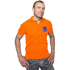 Poloshirt Oranje Met Geborduurd Wapen