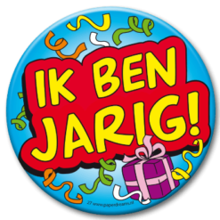 Button XL Ik Ben Jarig
