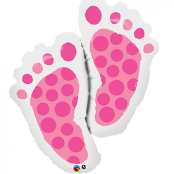 Folieballon Voeten Baby Roze 89cm