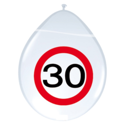 Ballonnen 30 Jaar Verkeersbord