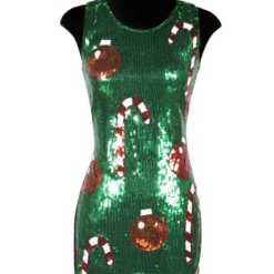 Jurkje Pailletten Groen Met Ballen