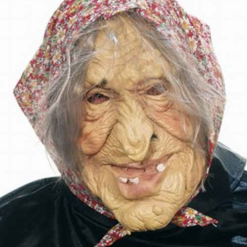 Masker Oude Vrouw Met Wrat Op Kin