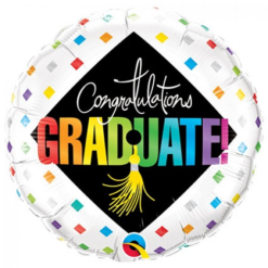 Folieballon Graduate Cap & Diamonds 45cm