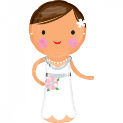 Folieballon Supershape Bruid