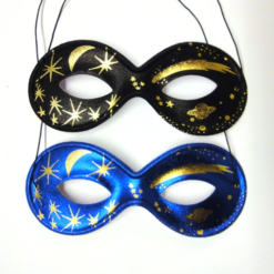 Oogmasker Rond Model Met Manen – Zwart