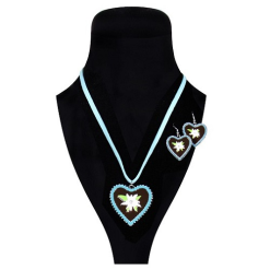 Tiroler Ketting En Oorbellen Set Edelweiss