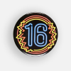 Button 16 Jaar Neon