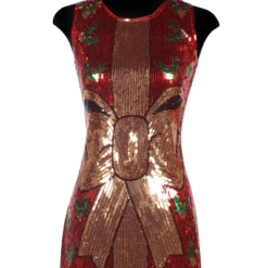 Jurkje Pailletten Rood Met Strik