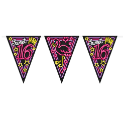 Vlaggenlijn Sweet 16 Neon 10m
