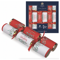 6 St. Christmas Crackers Premium Traditional 14 Inch XAMTS1605