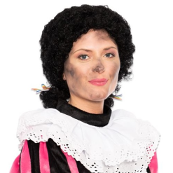 Pieten Pruik Dames Pieternel Met Staartjes En Lint