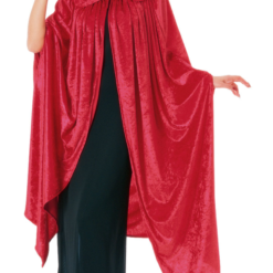 Cape Met Capuchon Fluweel Rood