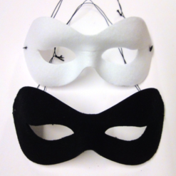 Oogmasker Rond Voorgevormd Fluweel Wit