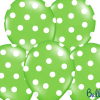 Ballonnen Licht Groen Met Witte Stippen 6st