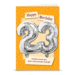 Kaart Met Cijferballon 23 Jaar