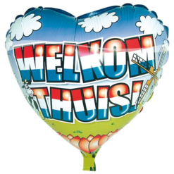 Folieballon Welkom Thuis Koe, Tulp En Molen 45cm