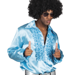 Disco Ruche Blouse Turquoise