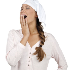 Slaapmuts Stof Wit Eenvoudig