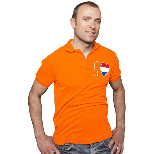 Poloshirt Oranje Hart