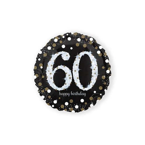 Folieballon Sparkling 60 Jaar Gold 46cm