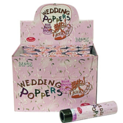 Confetti Popper Groot 20cm Wit