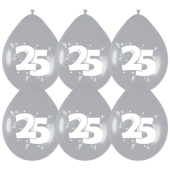 Ballonnen 25 Metallic Zilver